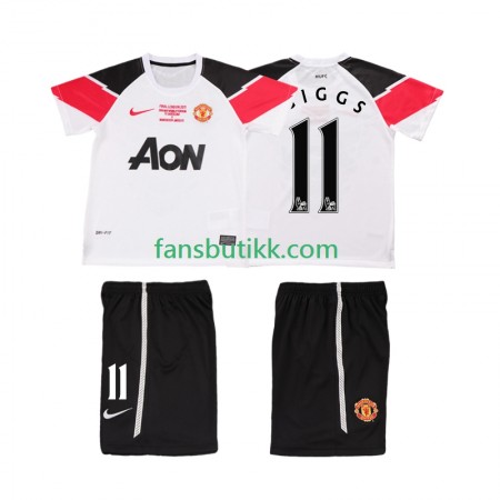Fotballdrakt Manchester United GIGGS 11 Champions League 2011 2012 Barn Retro Tredjetrøye Kortermet